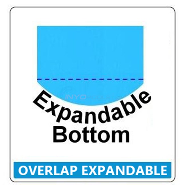GLI 15' x 24' Oval up to 72" Depth Overlap Expandable All Swirl Standard Gauge Liner - 051524OVSFFOL4852XP