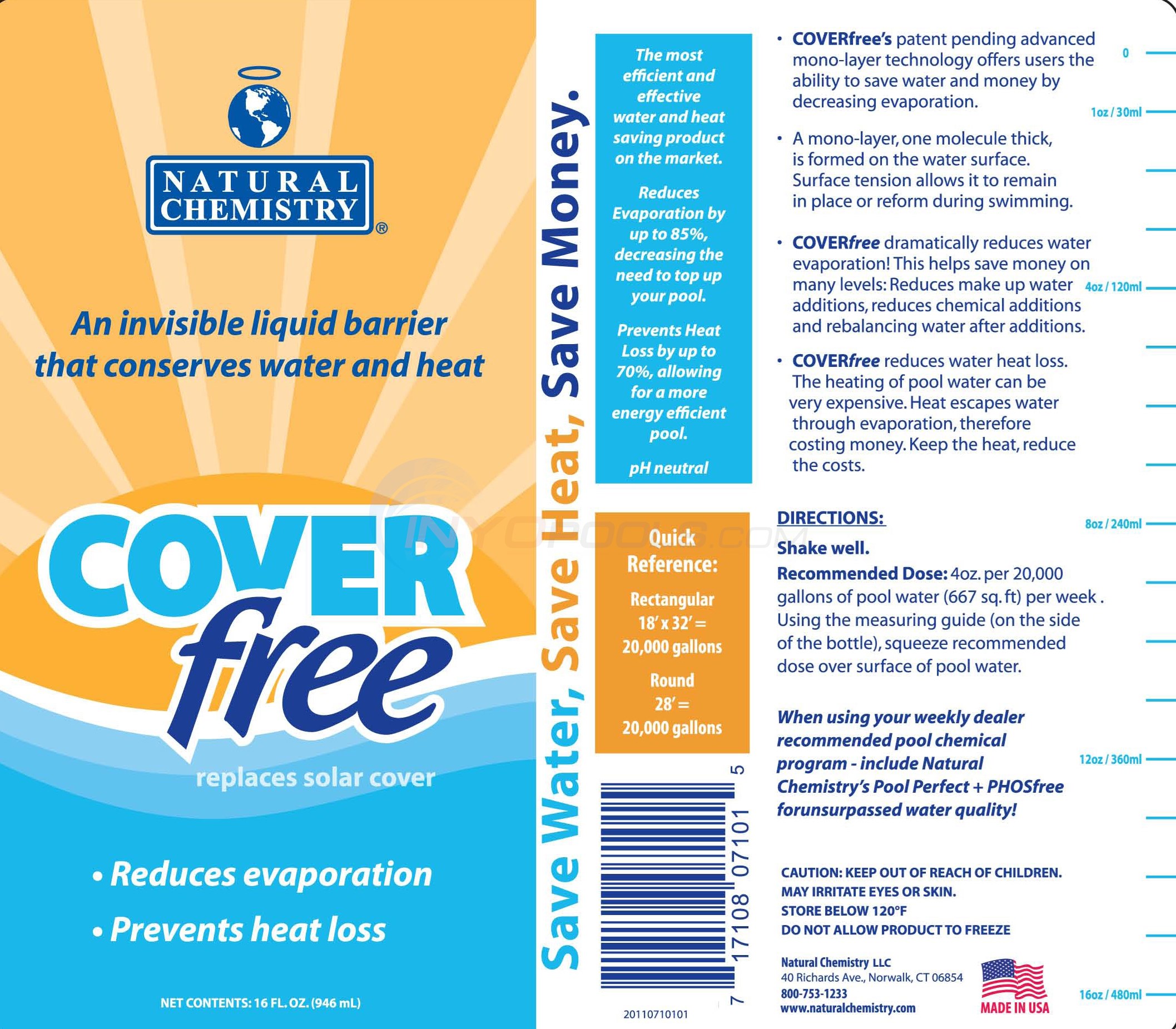 Natural Chemistry COVER FREE 16 Oz 07101