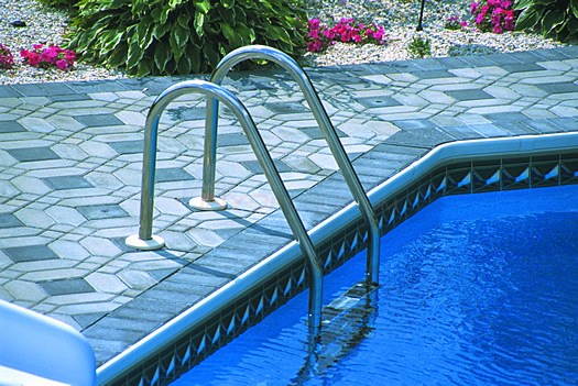 Blue Wave 3 Step Stainless Steel Ladder Plastic Tread
