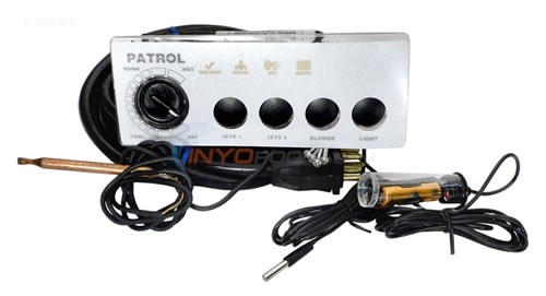 CONTROL, 4 BUTTON, 10' CORD, With THERM.