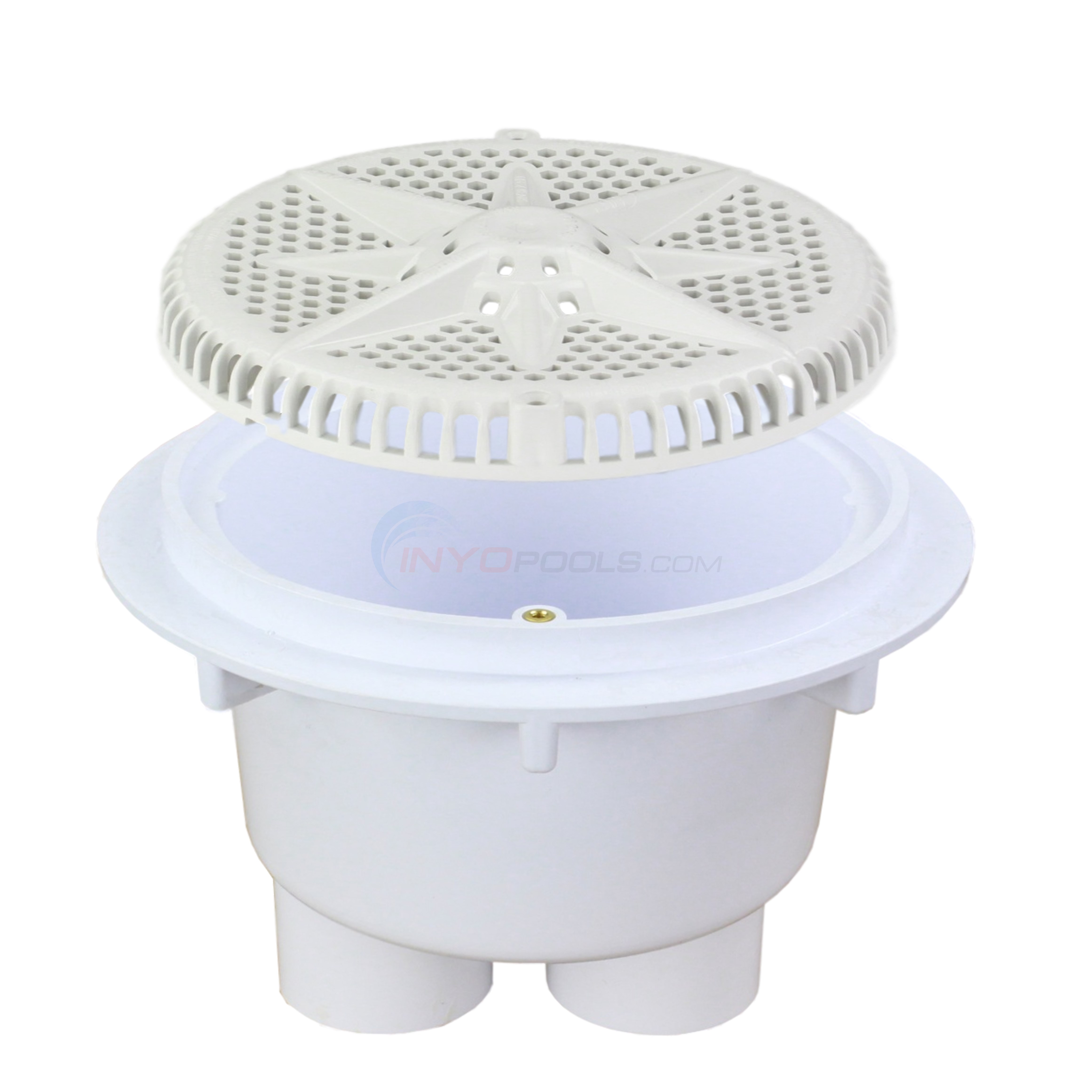 Pentair 8" Starguard Main Drain, 2" Ports,2 Pack, White, ANSI - 500120