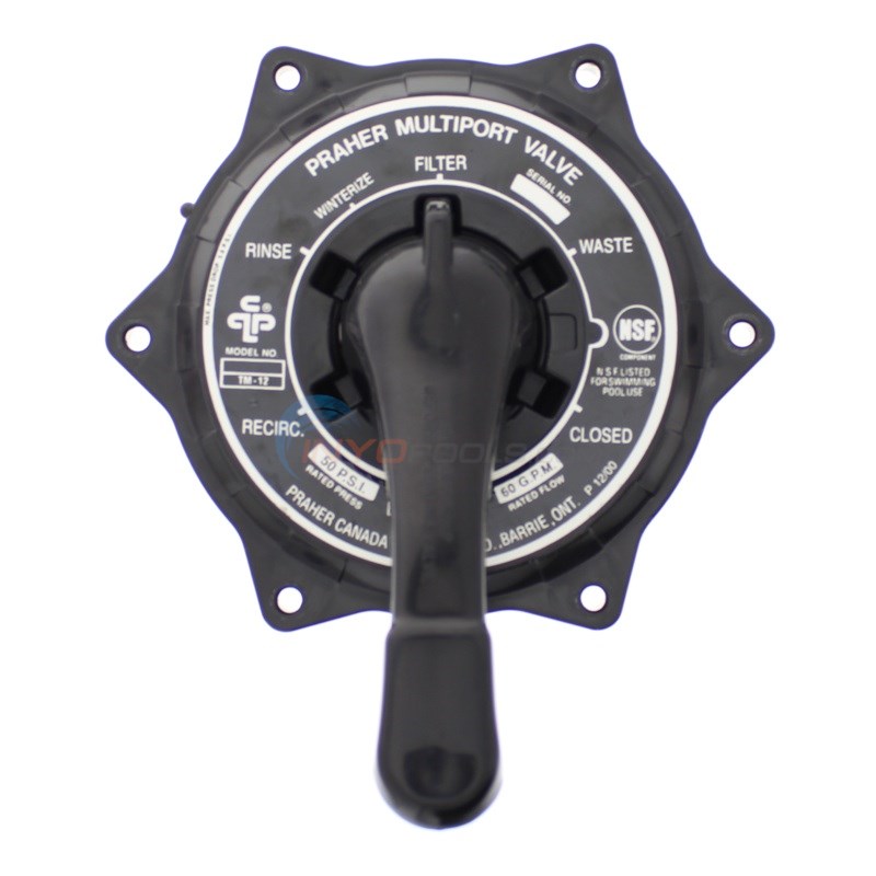 TOP ASSY., VALVE 1 1/2" BLACK-WITH LABEL