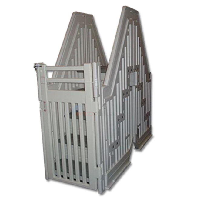 Confer Plastics Pool Entry System Complete (Inside & Outside Steps W/ Gate) - PESDBL - INYOPools.com