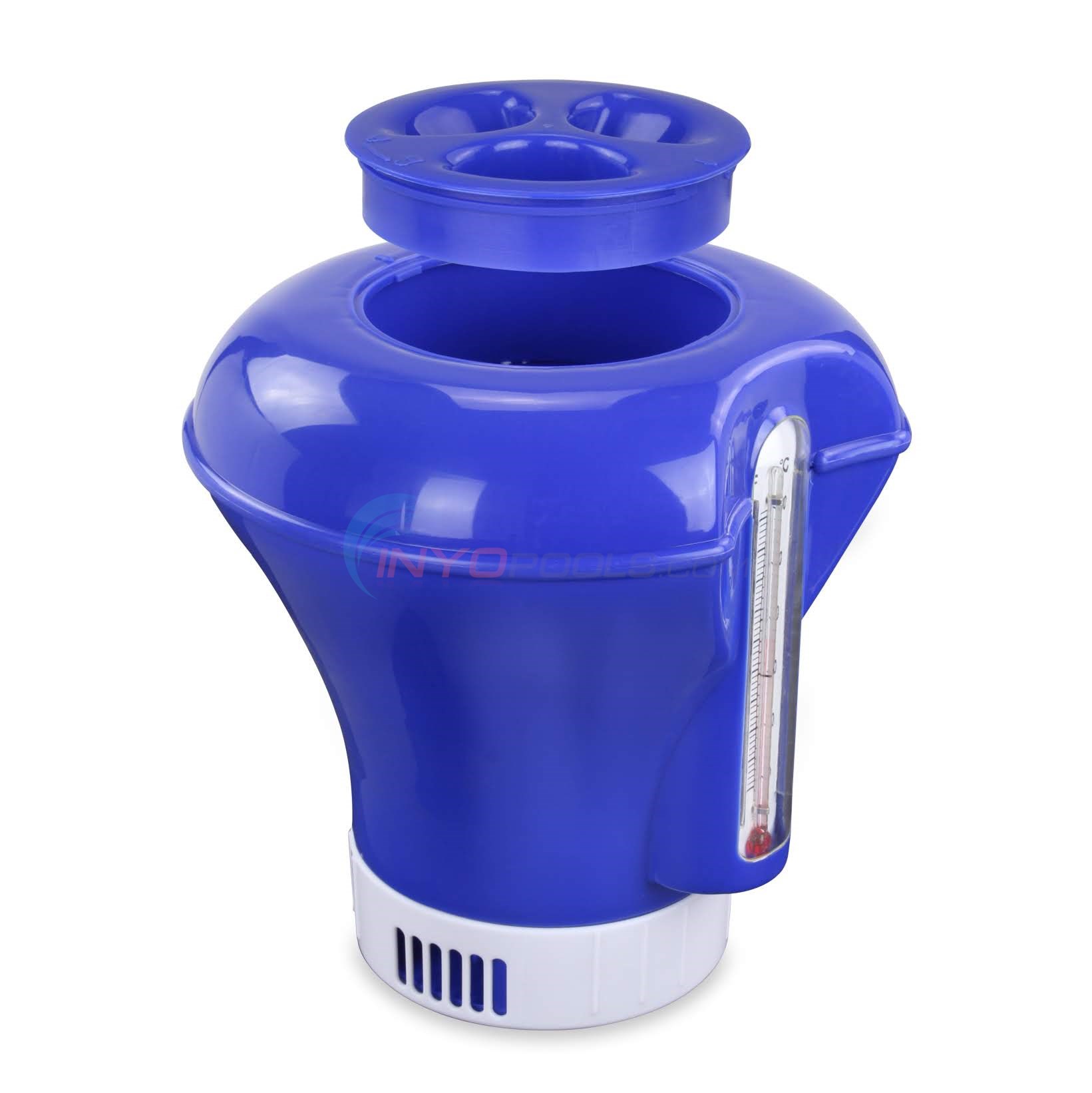 Pureline Floating Pool Chlorinator with Thermometer, Tablet Feeder