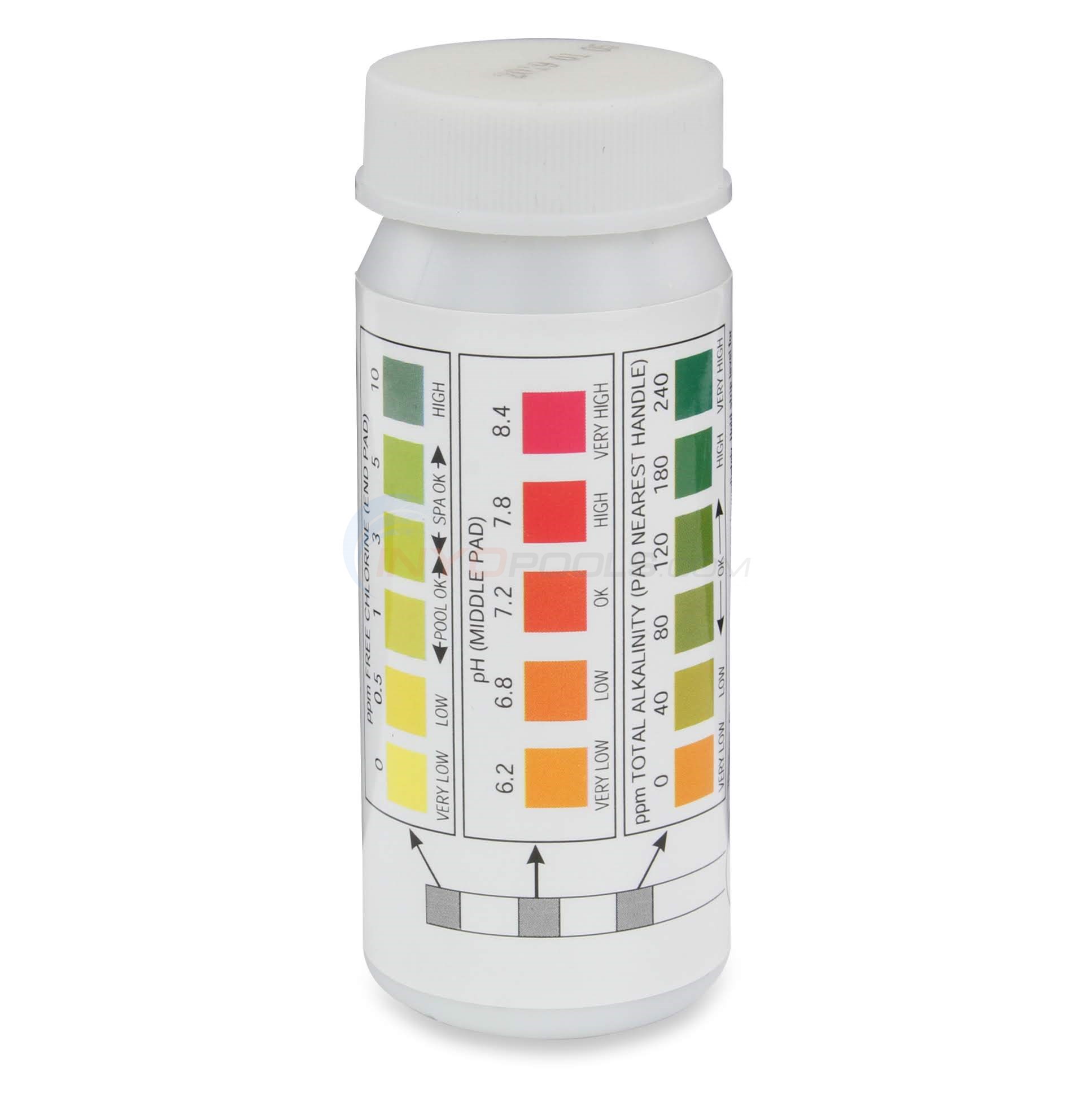 Pureline Pool Test Strips 3 Way (CL, pH & Alk) PL0082