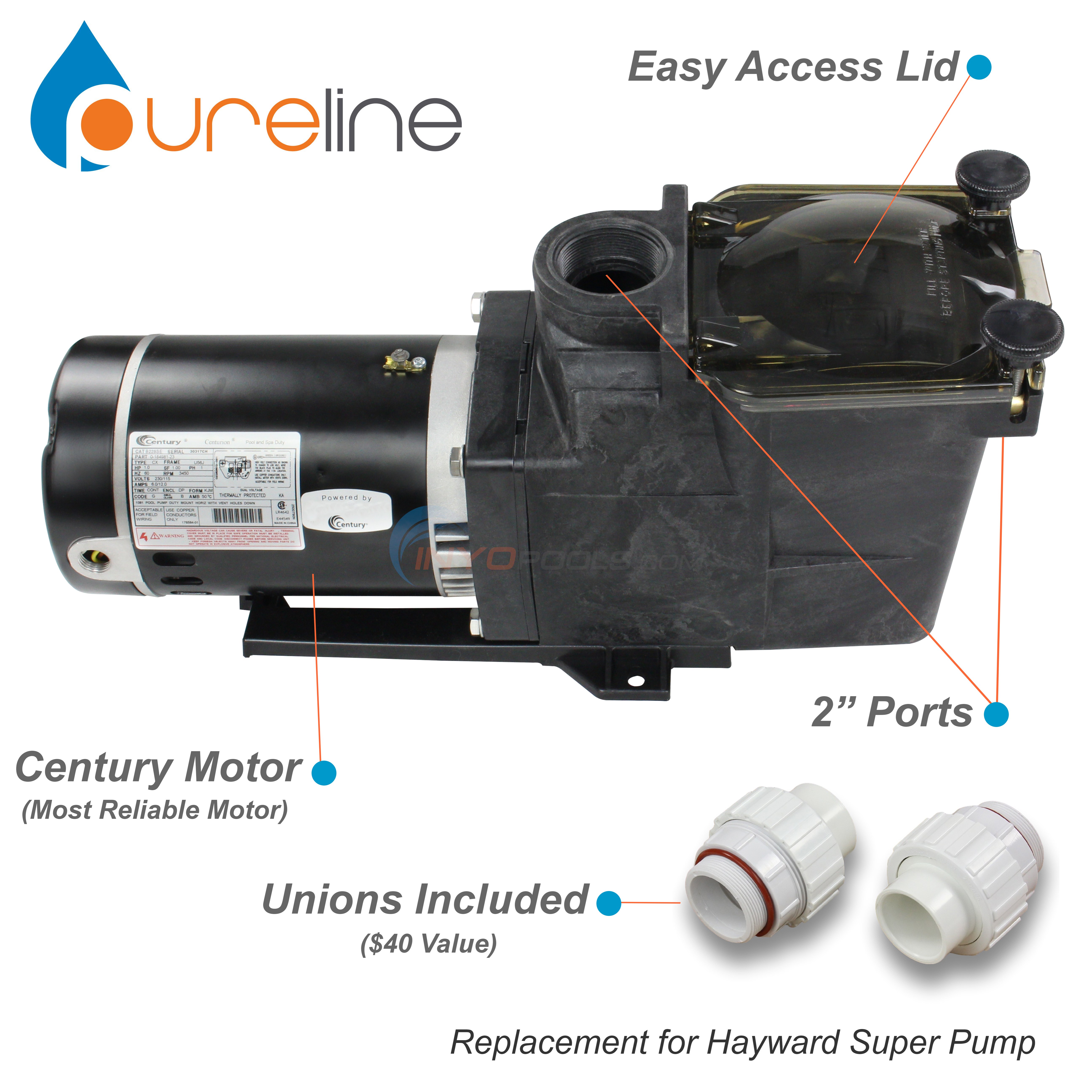 Pureline Prime Pool Pump 1 HP PL2601