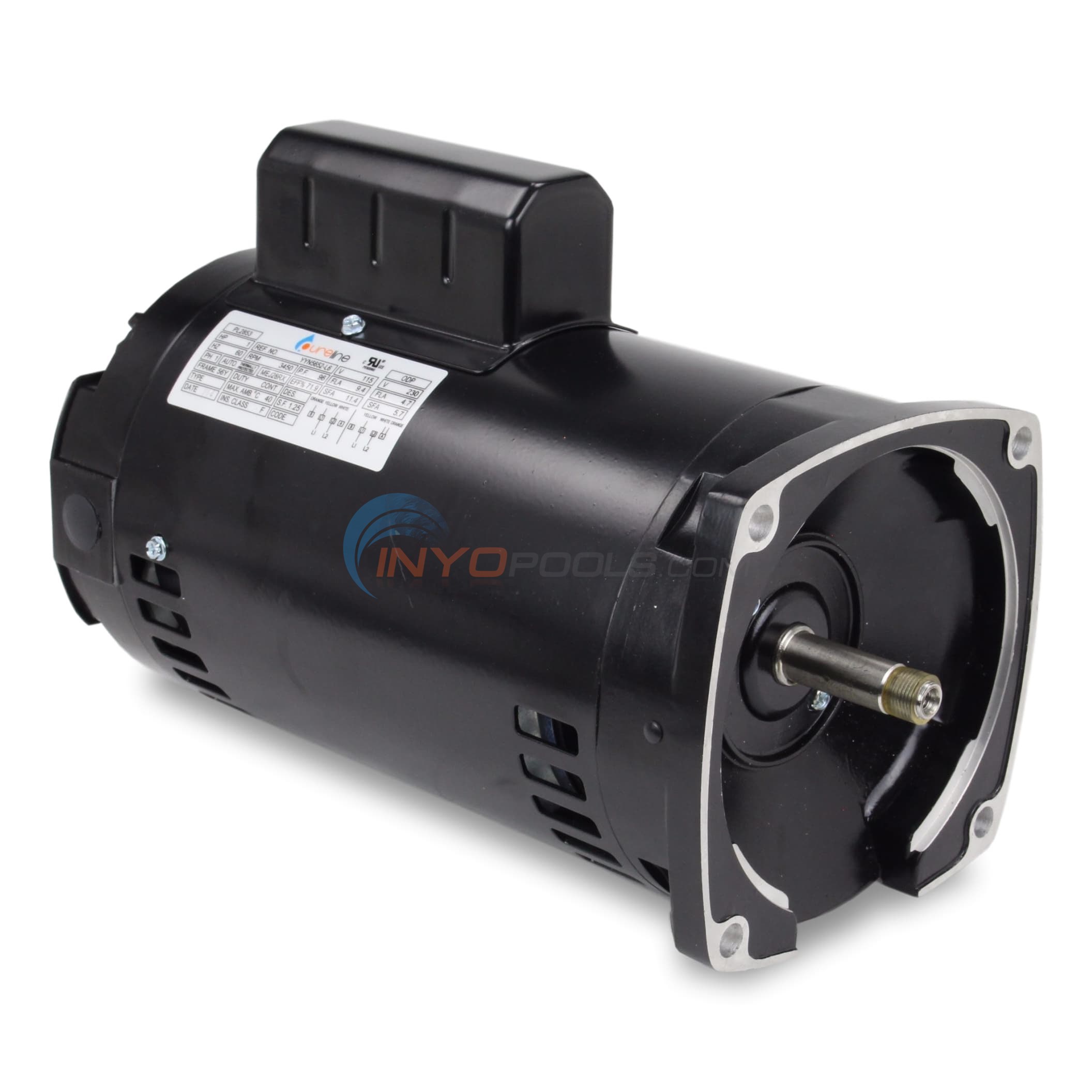 Pureline 1 HP Square Flange 56Y Up Rate Motor - PL2853