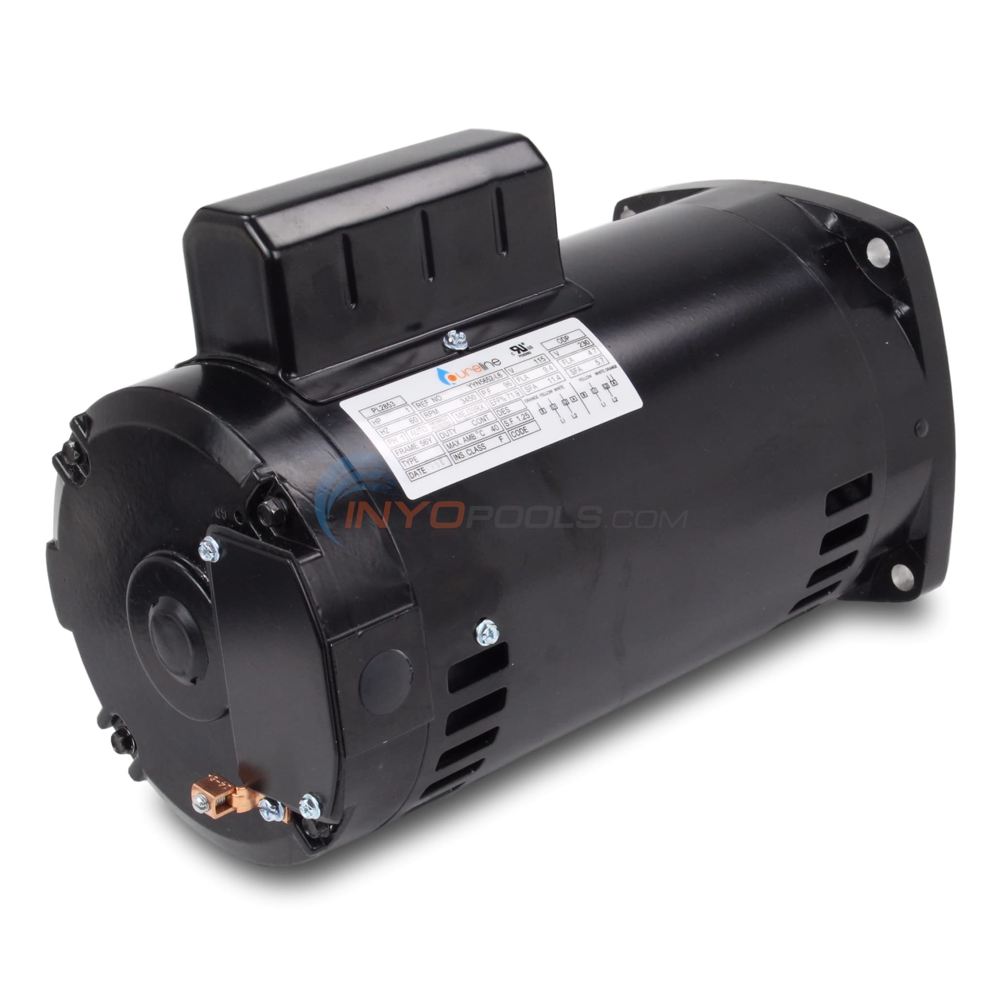 Pureline 1 HP Square Flange 56Y Up Rate Motor - PL2853