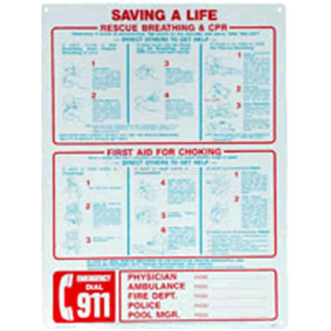 Poolmaster Saving A Life Sign - POM40366 - INYOPools.com