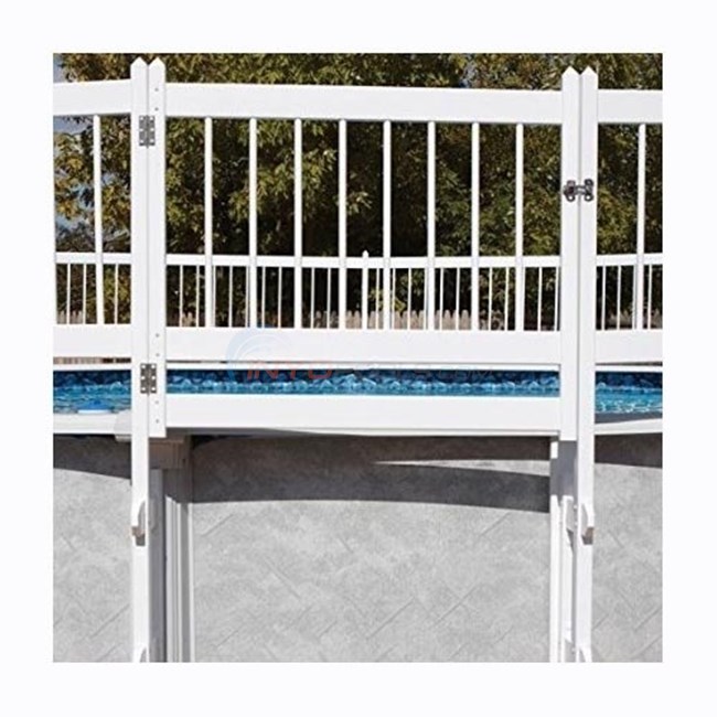 PureLine Resin Pool Fence Gate Section White for Above Ground Pools - PL0098