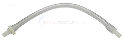 Squeeze Tube (clear) W/clamp & fitting 13 1/4" (chlorine)