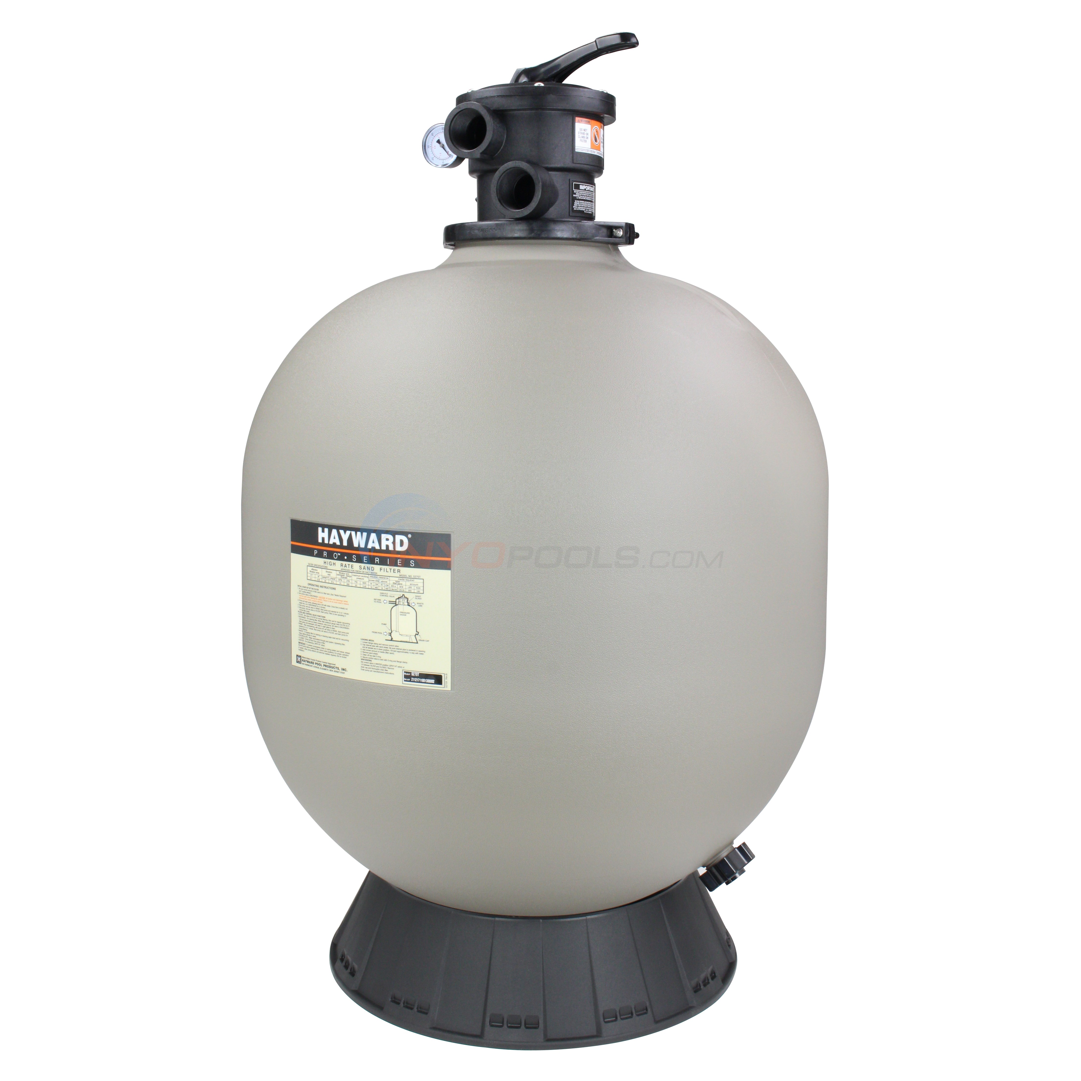 Hayward Pro Series Pool Sand Filter, 27" Tank, Top Mount 1.5" Valve