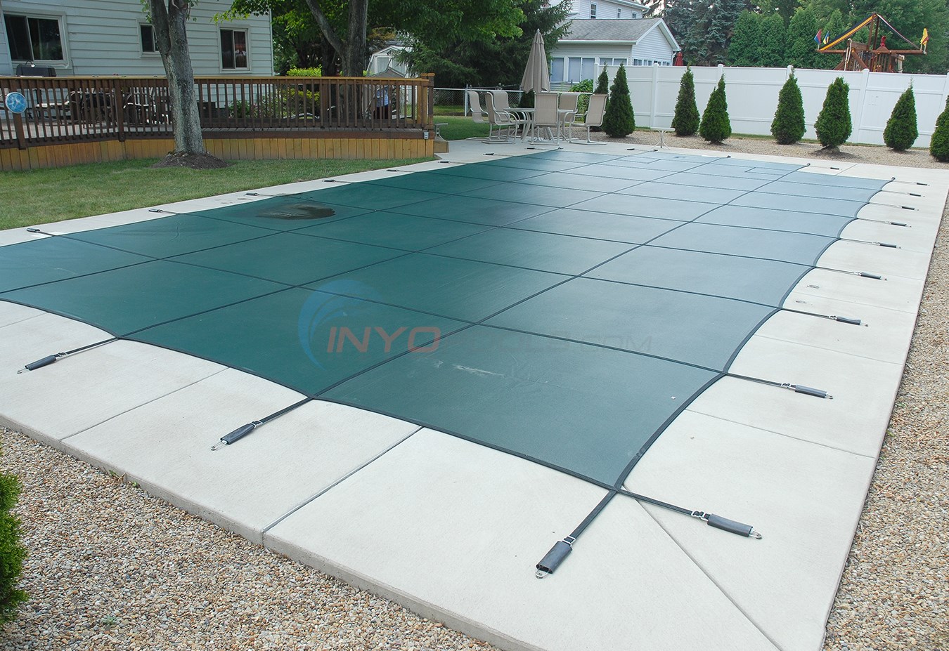 18' x 40' Rectangular Green Mesh Safety Cover 18 Year (2 Years Full ...