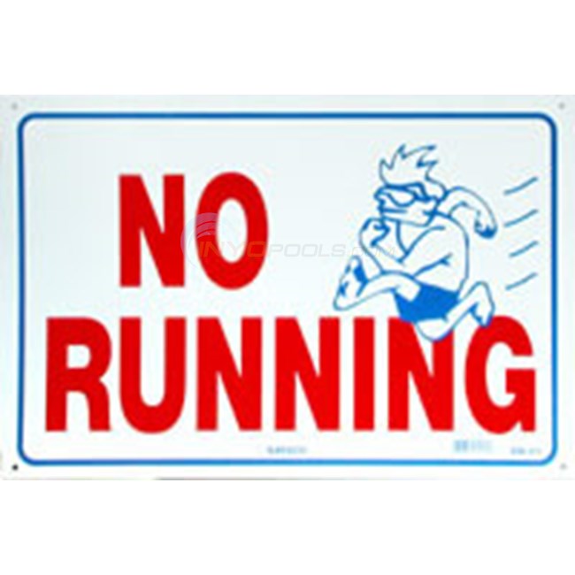 Swimming Pool Sign - No Running - NSSSW21