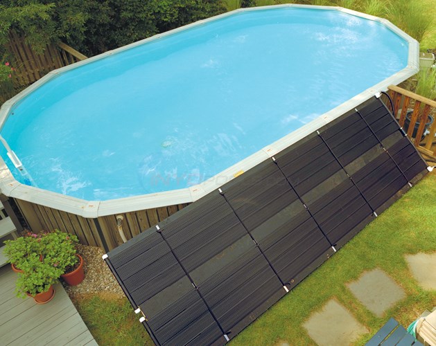 Solar Pool Panel System FAFCO 4x12 Solar Pool Heater Connected