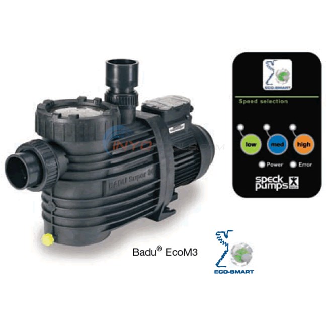 Speck Badu EcoM3 1 HP 3 Speed Pool Pump (EcoM3) - 2092136013