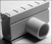 Channel Drain Side Adapter Black 4-Per Carton