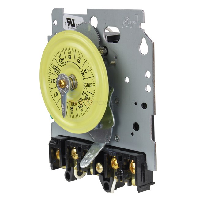 Intermatic Mechanical Timer Mechanism Only, 40 Amp, 220 Volt, DPST, 24 Hour Cycle - T104M