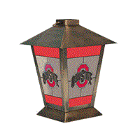 11" GlassMetal Candle Lantern Ohio State CLG0047624