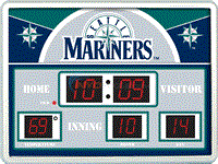 14"x19" ScoreBoard/Clock/ThermSeattle Mariners MLB0028704