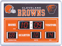14"x19" ScoreBoard/Clock/ThermCleveland Browns NFL0028803
