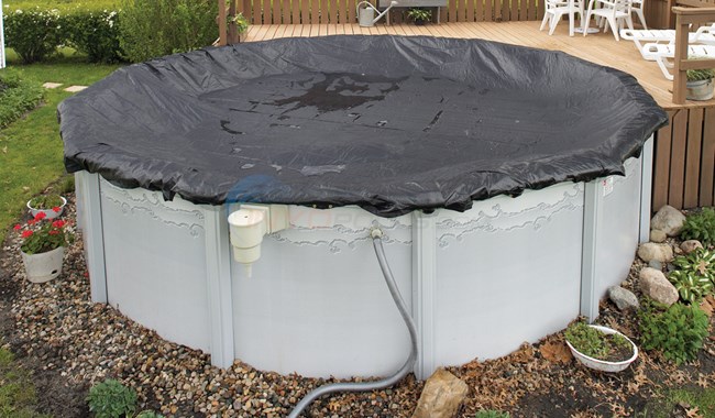 18' Round Above Ground Pool Winter Solid Cover - Ice Queen, 10 Year Warranty, 22' Actual Size