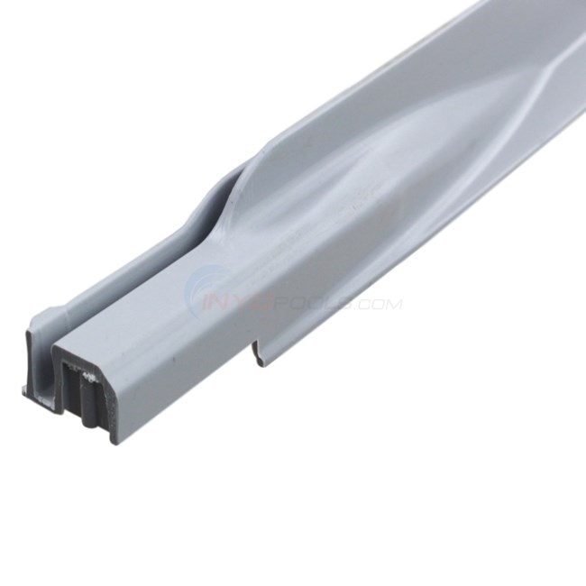 Wilbar Transition Bottom Rail - 24' Grey End of Straight Side Section Right (Single) - 1082433000020
