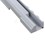 Wilbar Transition Bottom Rail - 24' Grey End of Straight Side Section Right (Single) - 1082433000020