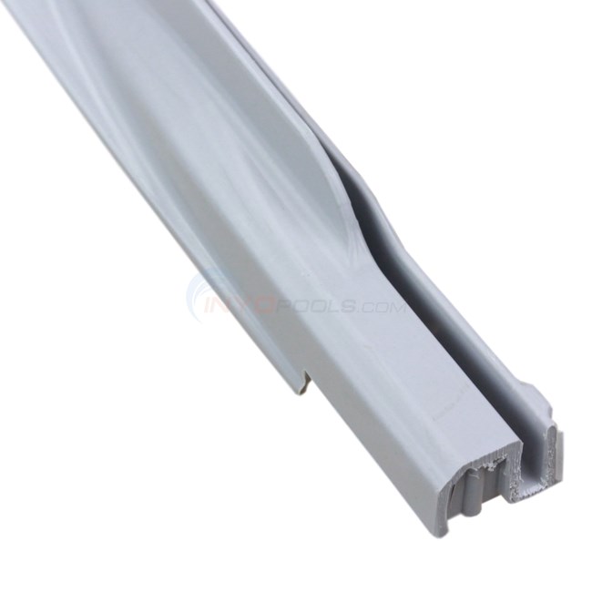 Wilbar Transition Bottom Rail - Grey End of Straight Side Section 24'D Left (Single) - 1082433000030