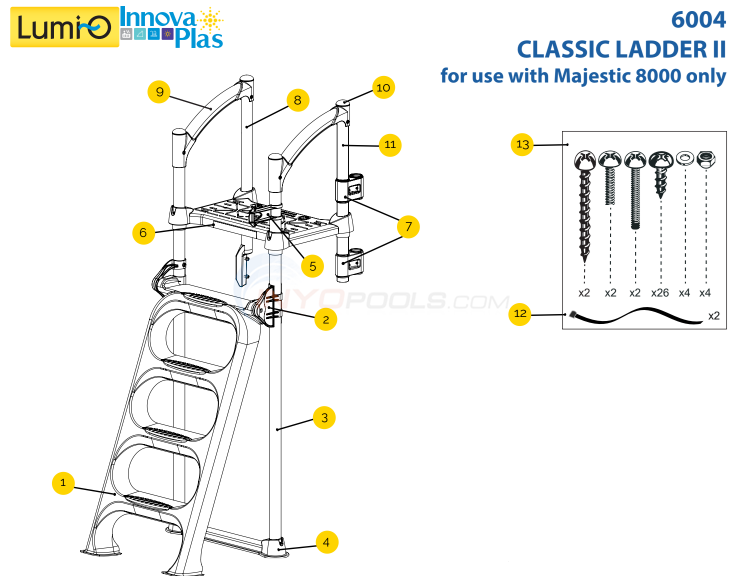 Innovaplas Classic Ladder II 6004 Parts