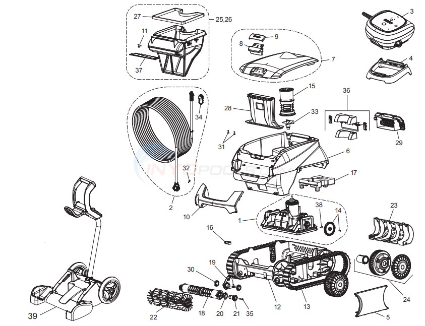 Polaris Epic 8520 Robotic Cleaner Parts Diagram