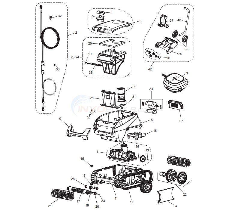 Polaris Epic 8640 Robotic Pool Cleaner Parts