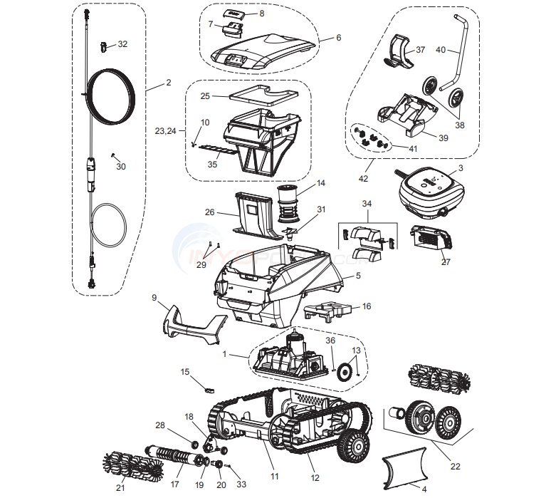 Polaris Epic 8642 iQ Robotic Cleaner Parts