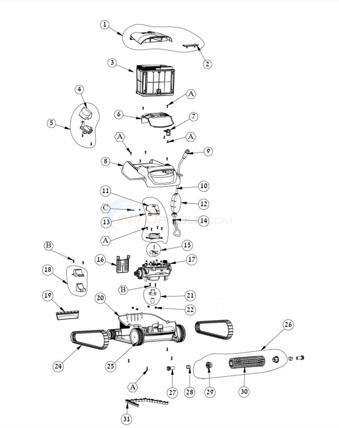 Maytronics Dolphin E20 Explorer Diagram