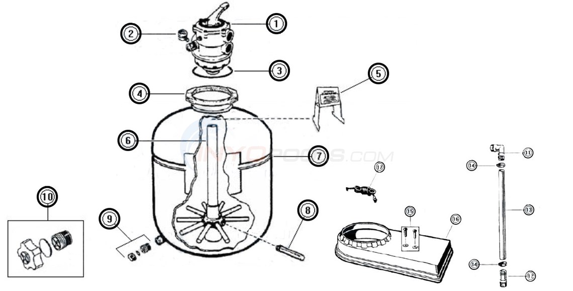 Hayward Dream Line High Rate Sand Filter Parts Diagram