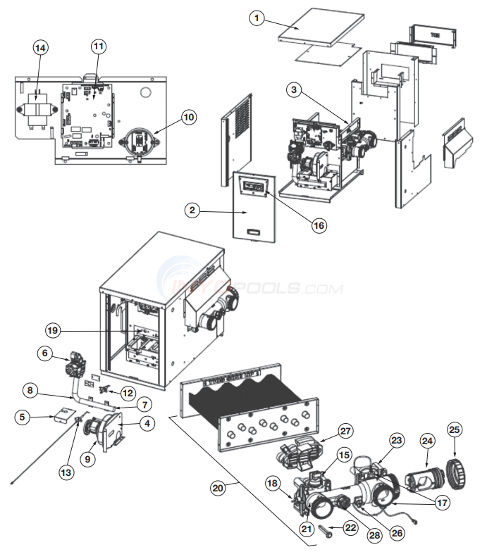 Hayward HSeries Above Ground 135K Heater Parts