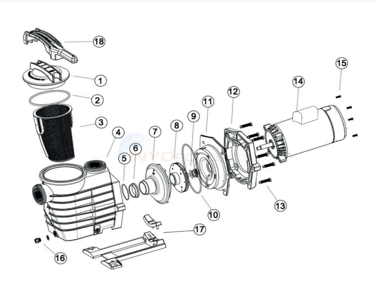 Pureline Prime VS Variable Speed Pump PL2705 Parts