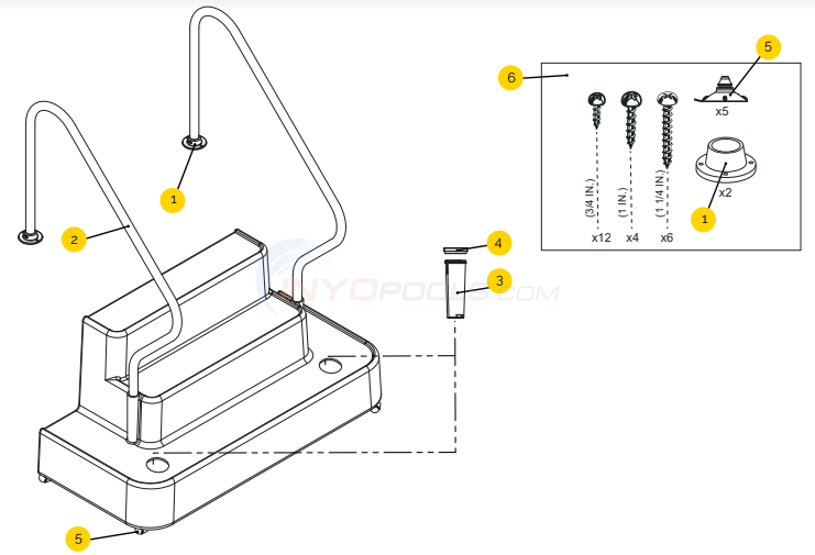 Access Inground Step MC.300.13-S-B Parts - INYOPools.com