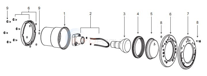 Jandy Incandescent White Light - Spa Diagram