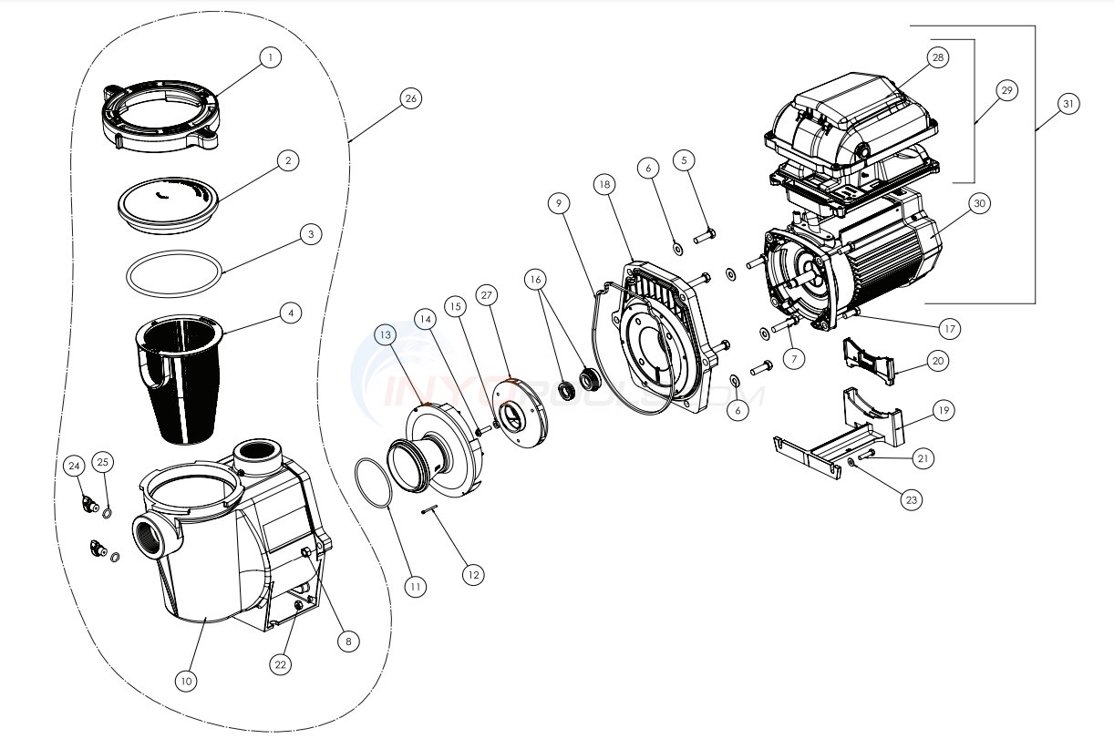 Pentair WhisperFlo VST Variable Speed Pump Parts - INYOPools.com