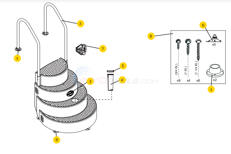 Access Above Ground Pool Step II MB.000.13-S-B Parts - INYOPools.com