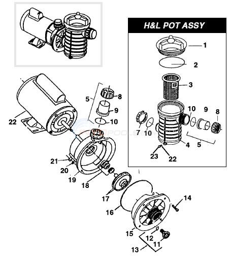 Advantage Center Discharge Above Ground Pump Diagram