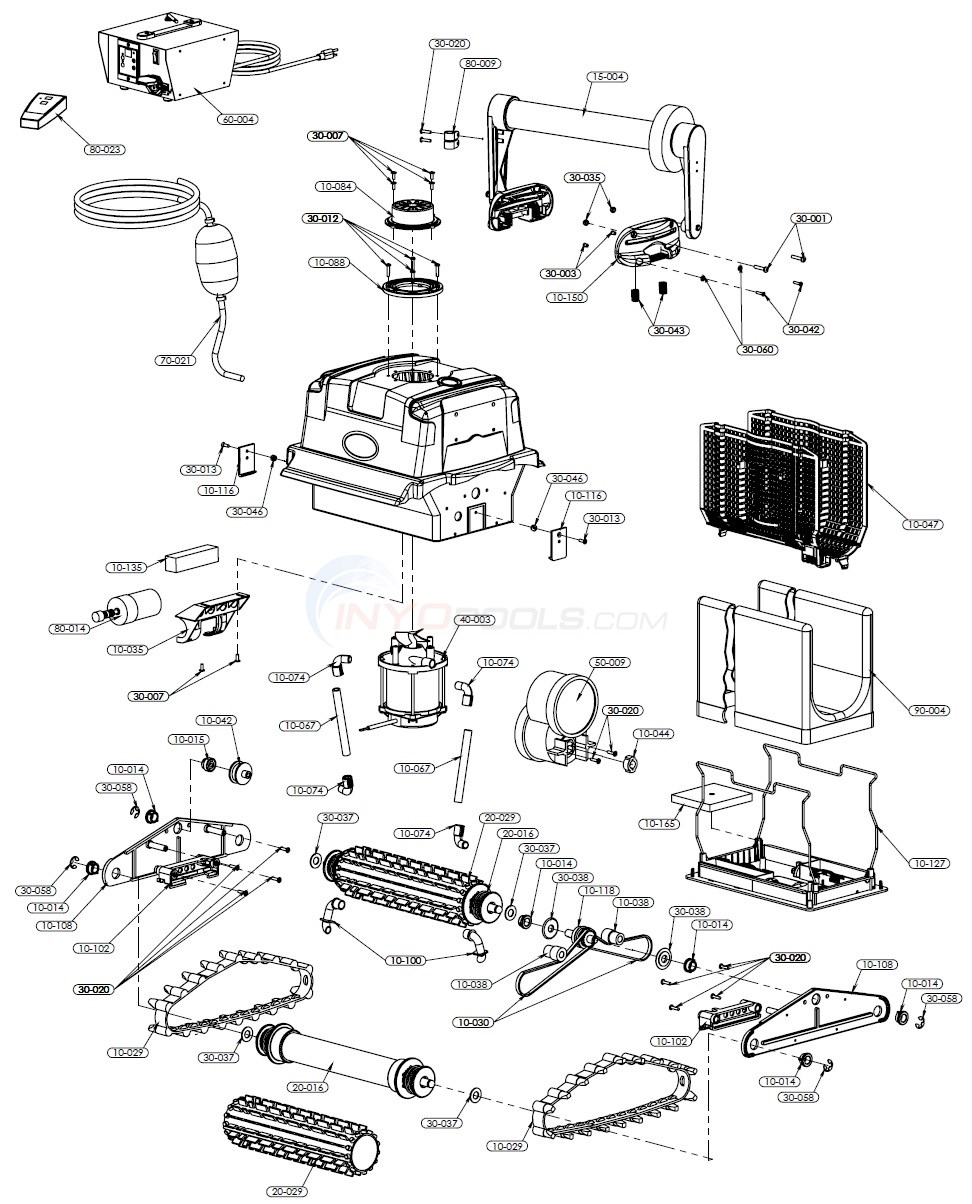 Aquabot Turbo T (with Remote) Diagram
