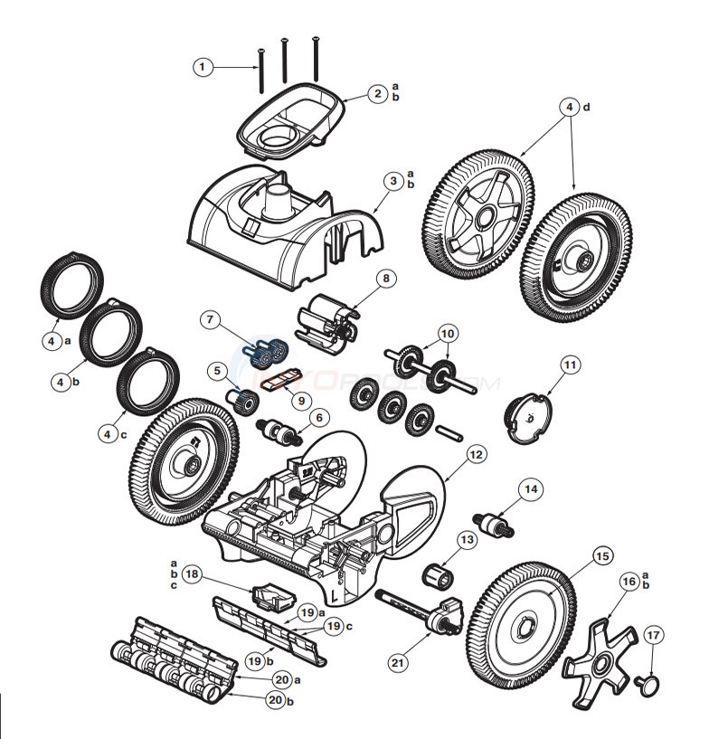 Hayward AquaNaut 400 & 450 Parts Diagram