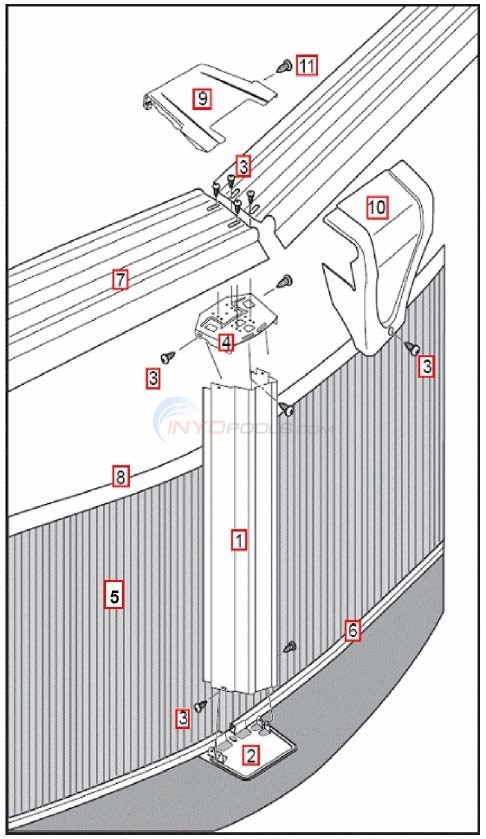 Chateau/Aruba 24' Round 54" Wall Diagram