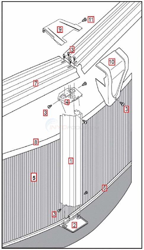 Chateau/Aruba 18'x33' Oval 54" Wall Diagram