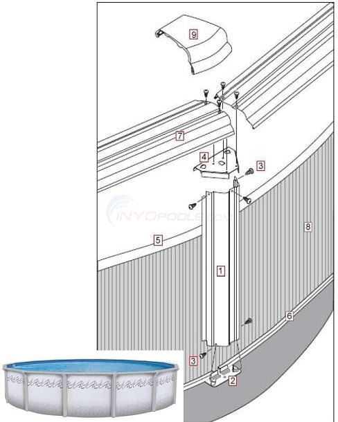 Atlantis/Esprit 15' Round 52" Blue Wall Diagram
