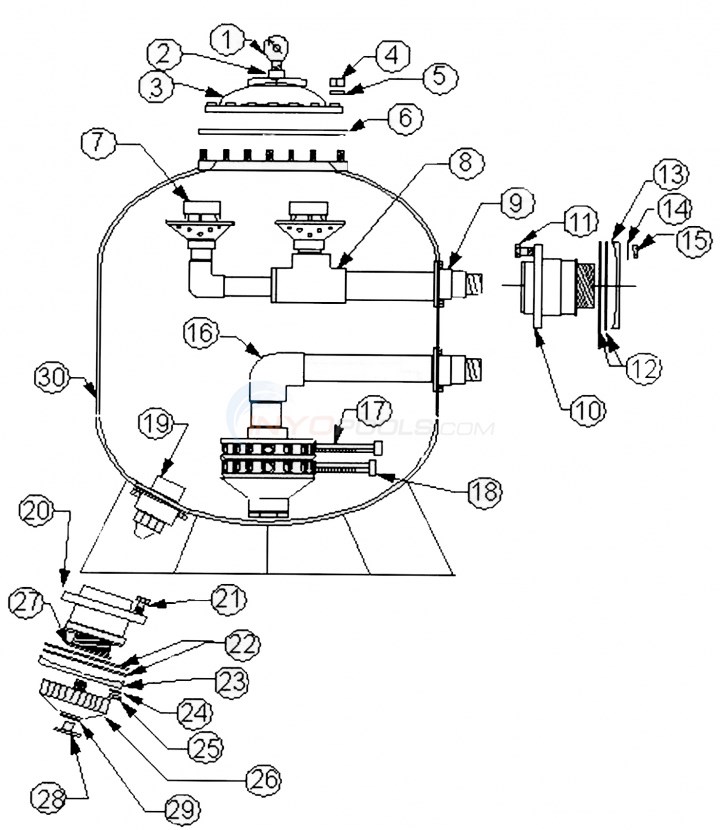 Baker Hydro HRV 48" Commercial Series (Prior to 2007) Parts - INYOPools.com