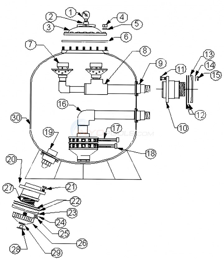 Baker Hydro HRV 48" Commercial Series (Prior to 2007) Diagram
