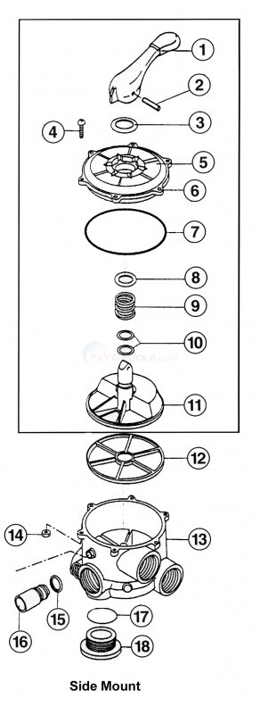 Baker Hydro Side Mount Multiport Valve Diagram